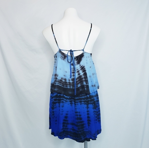 NWT Patterson J Kincaid Tie-dye Layered Sun Dress Blue Ombre - Picture 5 of 13